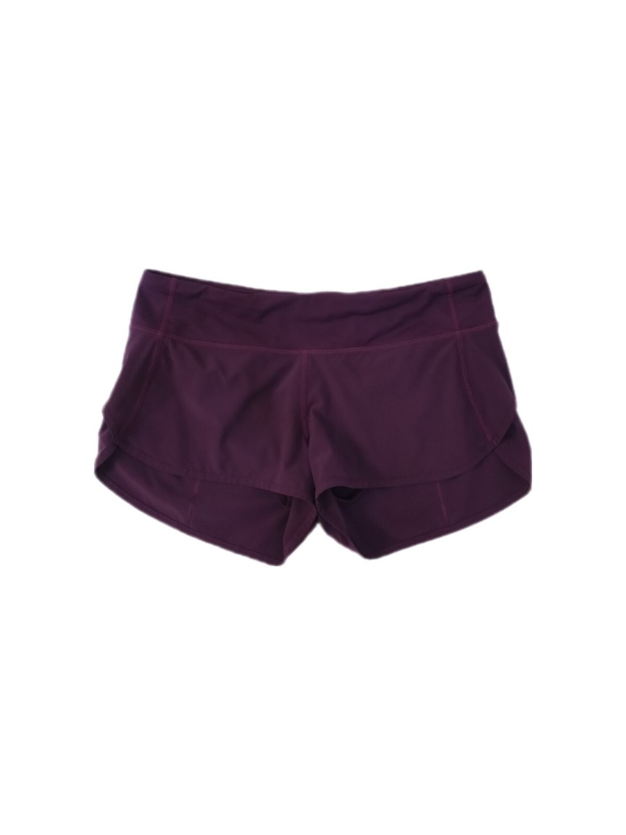 LULULEMON Speed Shorts size 6 Darkest Magenta purple 2.5