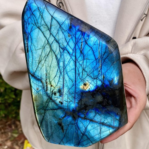 2.94LB Natural colorful elongated stone Madagascar polished crystal healing - 第 3/16 張圖片