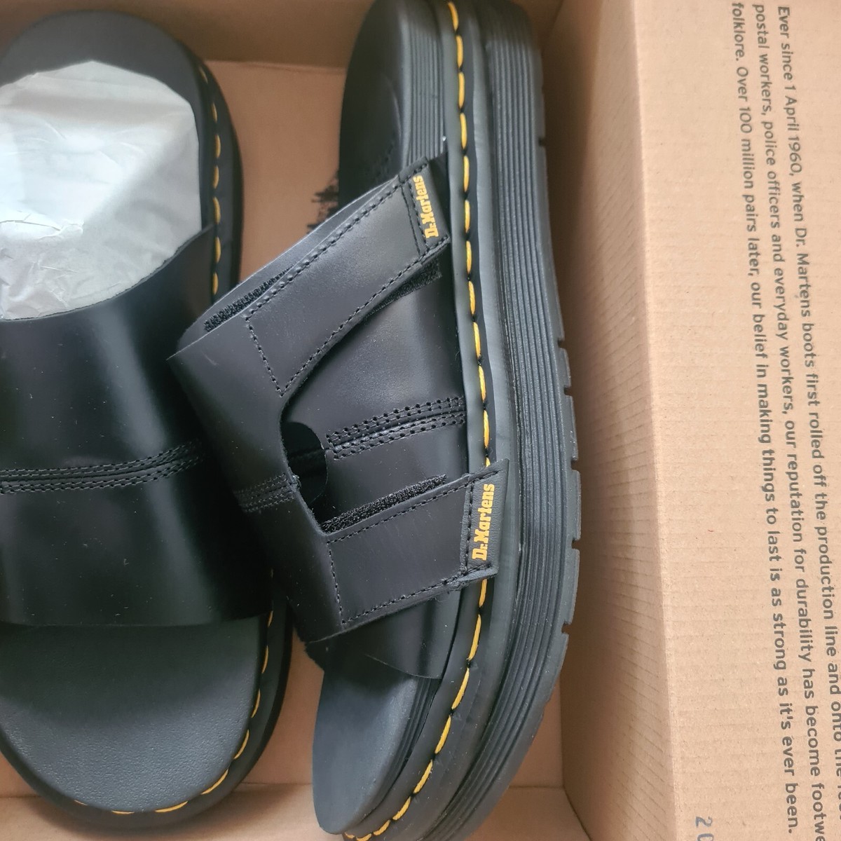 靴 Dr.Martens DAXTON Dr.Martens Daxton Leather Slide Sandals size 12 brand new