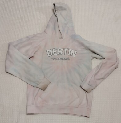 Exist Destin Florida Girls Youth Hoodie Pullover Pink Size XL Tie Dye Vacation 