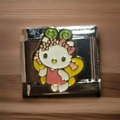Hello Kitty Fairy Italian Charm Stainless Steel 9mm Silver Color