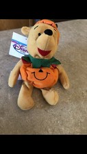 Disney Mini Bean Bag Pumpkin Pooh 8" NEW NWT 