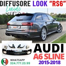 DIFFUSER + EXHAUSTS ✨RS6 LOOK✨ for -AUDI- A6 S-LINE 4G C7 2015-2018