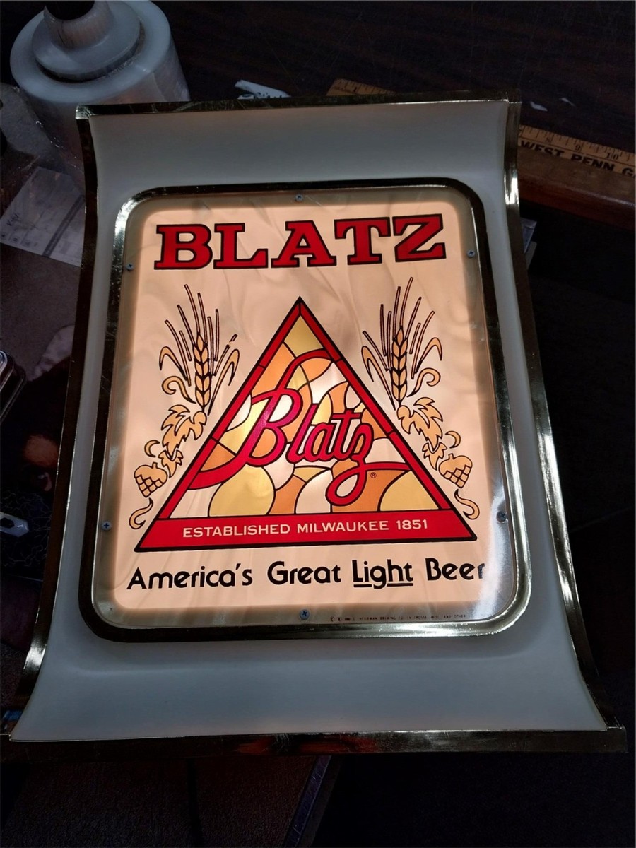 1981 Blatz Lighted Advertising Sign Working America's Great Light