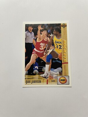 1991-92 Upper Deck Basketball Card #296 Dave Jamerson Houston Rockets