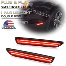 For 2010-2014 Ford Mustang Front Rear LED Side Marker Light Amber Red Lamp Set