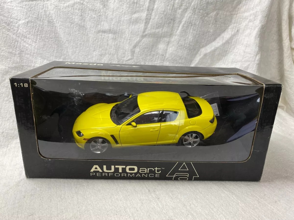 NIB AUTOART Performance Yellow MAZDA RX-8 Collectible 1:18 Scale Diecast  model