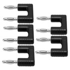 5x Black J.20004 Banana Dual Plug 19mm Copper Nickel Plated Dual Tip Banana Plug