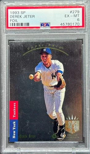 DEREK JETER PSA 6 1993 UPPER DECK SP #279 ROOKIE FOIL YANKEES