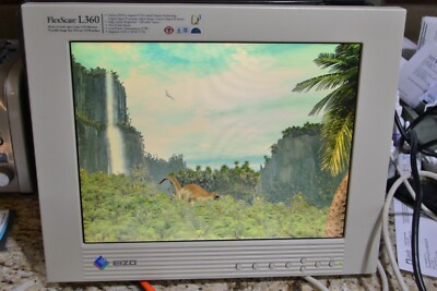 Working Old School EIZO FlexScan L360 15'' LCD Color Monitor With Power Supply