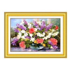 Band Stickset Blumen Kreuzstich Set DIY Band Stickerei Malen