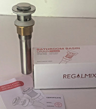 Regalmix Chrome Bathroom Basin Drain Thicken Build-in Strainer New RWF083
