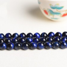 Blue Tiger Eye Beads Grade AA Round Gemstone Loose Beads 6/8/10/12MM