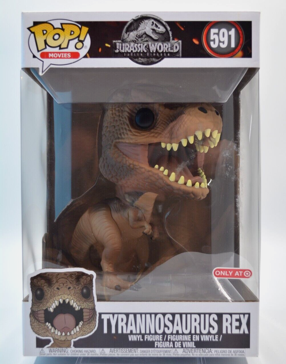 10" #591 Tyrannosaurus Rex Jurassic World Funko Pop Target Exclusive NEW Kingdom