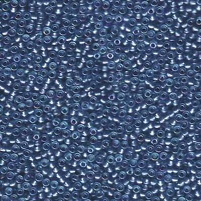 Miyuki Größe 11 kleine Perlen transparent meerblau AB 10 Gramm