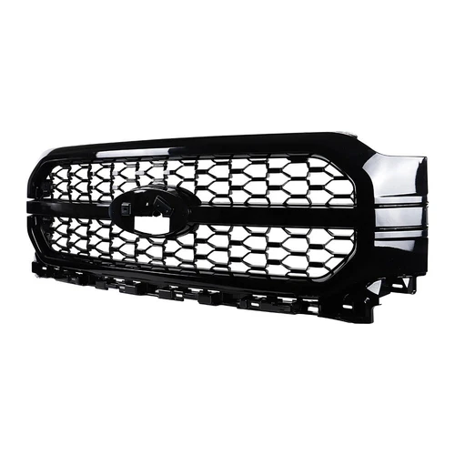 Front Bumper Grille Black For 2021 2022 2023 F-150 ML3Z-8200-JB - Picture 7 of 14