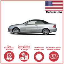 2004-09 Mercedes CLK W209 Convertible Soft Top, Black A5 Canvas CLOTH, Top Only