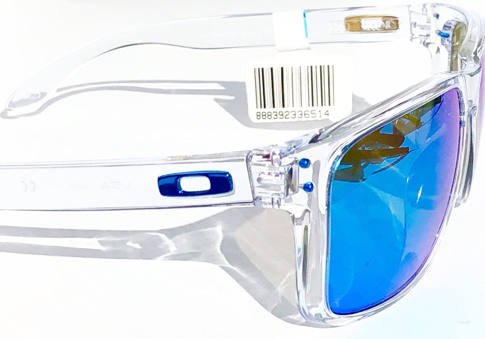 oakley holbrook clear frame chrome iridium