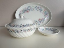 WEDGWOOD ANGELA Collection ~ Schmuckschale/-box mit Deckel, Pin Dish, ovales Tablett/Teller
