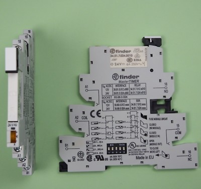 39.81.0.024.0060 - Finder Multifunktions Zeit Relais 8 Funktionen für 24 DC