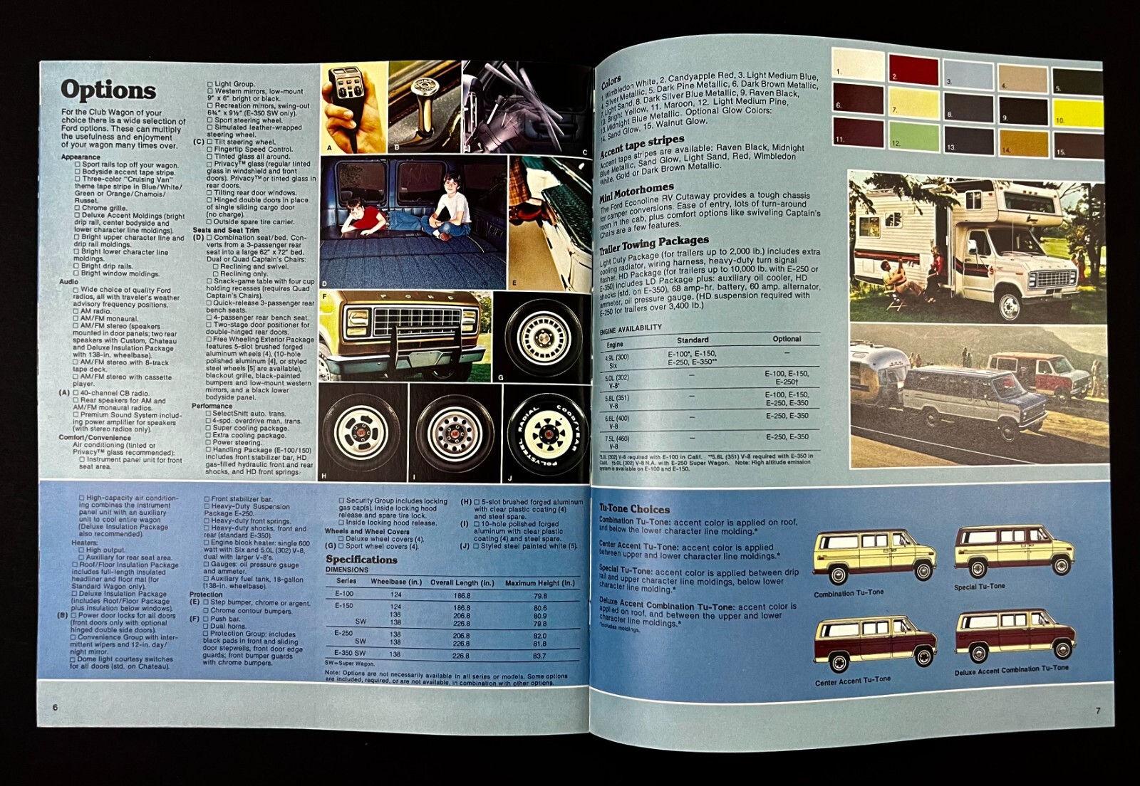 1980 Ford Club Wagon Van Motorhome Mini Camper Conversion Vintage Dealer Booklet thumbnail 3