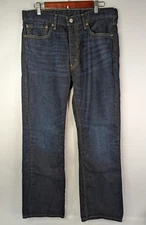 Levis 527 Jeans Mens 36x32 Slim Bootcut Dark Wash Denim Cotton Rancher Cowboy