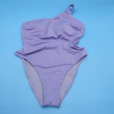 Victorias Secret Medium Purple One Shoulder Padded Bikini One Piece Swimsuit New
