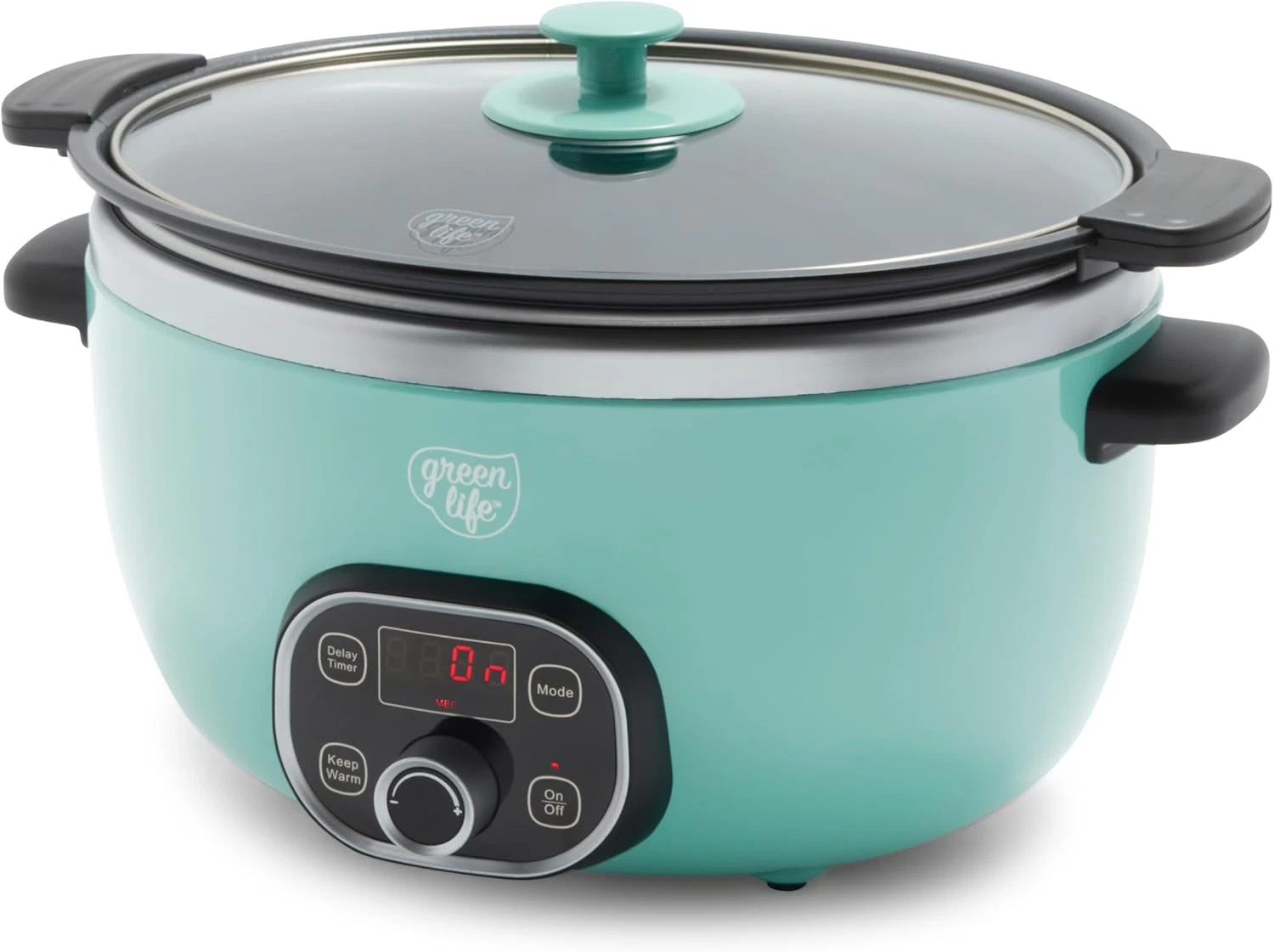 6 QT Ceramic Slow Cooker, Pfas-Free, Programmable, Removable Healthy Nonstick Po
