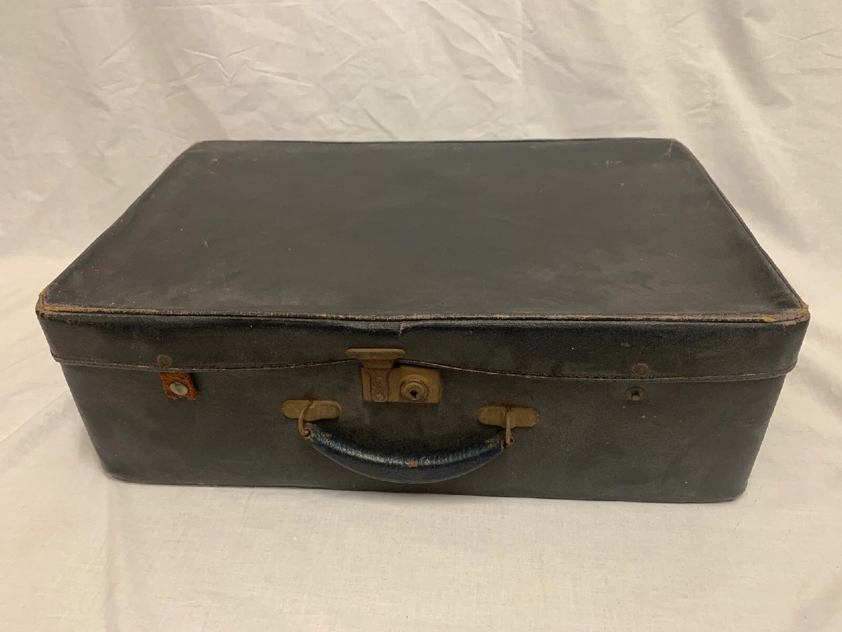 Antique Antler Navy Blue Suitcase 20x13