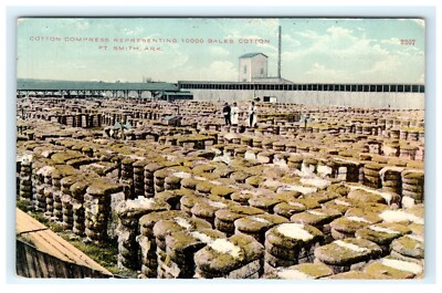 1914 Cotton Compress Representing 10000 Bales Cotton Ft. Smith Arkansas