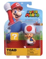 World of Nintendo Wave 32 Red Toad 4" Action Figure with Question Block New