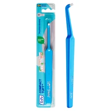 TEPE Compact Tuft Toothbrush - Braces & Hard to Reach Areas, 1 Pk
