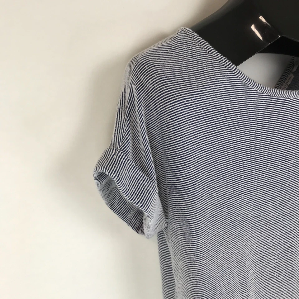 Top Christian Siriano Botón Espalda Rayas Para Mujer Pequeño Elastizado Tejido Puño Enrollado Foto 4 de 4