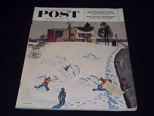 1953 JANUARY 10 SATURDAY EVENING POST MAGAZINE - NICE ILLUSTRATED COVER - H 1778