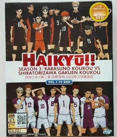 Haikyu!! Season 3 (Chapter 1 - 10 End) ~ All Region ~ Brand New ~ Haikyuu