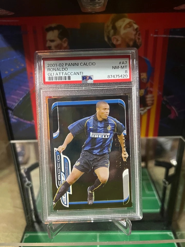 2001-02 Panini Calcio #A7 Gli Attaccanti 2002 Calcio карты Роналду PSA 8 - Изображение 3 из 4