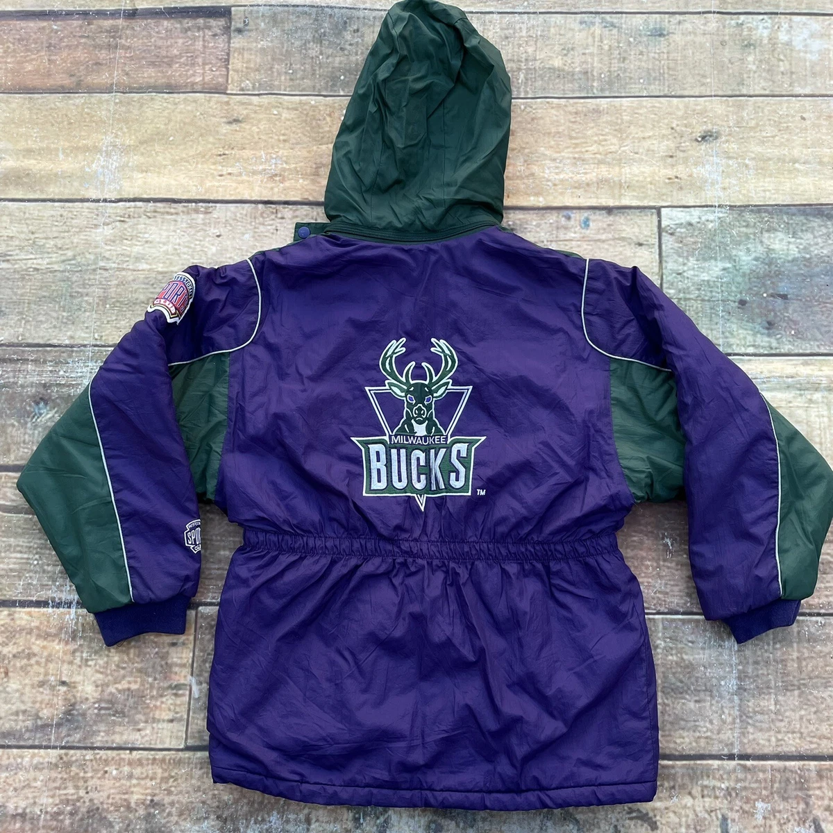 Milwaukee Bucks Vintage Starter Basketball Jacket (Youth)