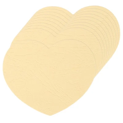 100 cœurs en papier beige 4x3,2 pouces pour décoration - Photo 1/4
