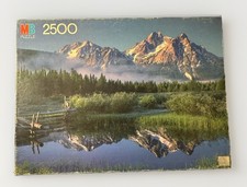 MB 2500 Grand Puzzle Sealed Sawtooth Range Idaho Vintage Scenic Mountains
