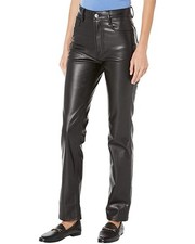 Women's Genuine Lambskin Leather Black Skinny Pants Slim fit Trouser Jeans