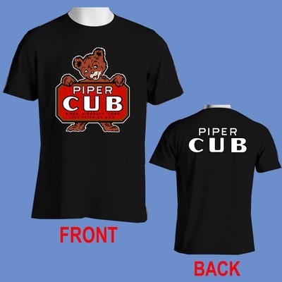 Piper Cub Aircraft Airplane Men's Black Size S-5XL