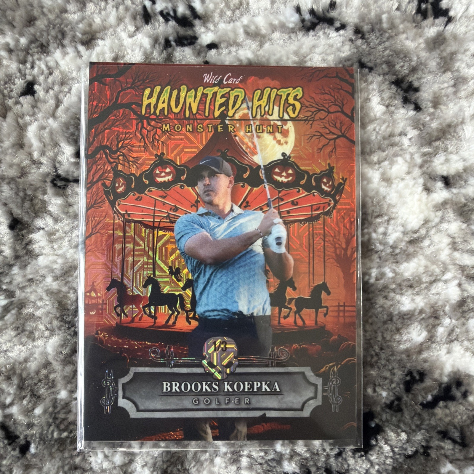 Brooks Koepka True 1/3 Orange Foil Haunted Hits Boo! Wild Card