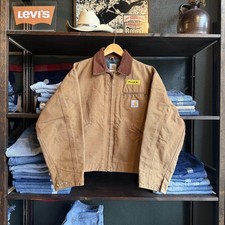 Vintage J01 BRN Carhartt Detroit Jacket Size XXL Brown Tan Corduroy Collar