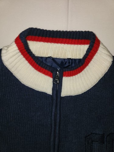 Coogi Varsity Jacket Mens 5XL Blue Red White Knit Long Sleeves Q4 Designs 2013 - Picture 4 of 23