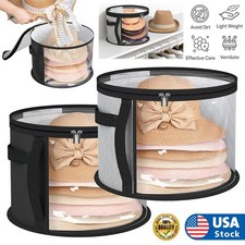 Oversized Clear Hat Storage Bag, Holds up to 7 Caps Cowboy Hat Organizer Handles