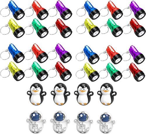 32 PCS Pacchetto Portachiavi Torcia, 24 PCS Mini Torcia Portachiavi, 8 PCS Roly - Foto 11 di 12