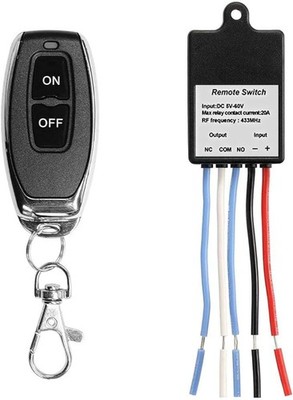 Mini Wireless Remote Control Switch DC 12V 24V 1 Channel RF Relay Latched Switch