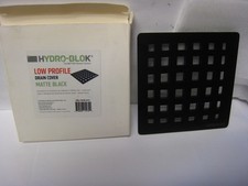 Hydro-Blok Drain Cover Grate for LOW PROFILE Center Drain Showers HBLPDCBLACK