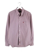 U.S. Polo ASSN. Check Hemd Rot L Herren