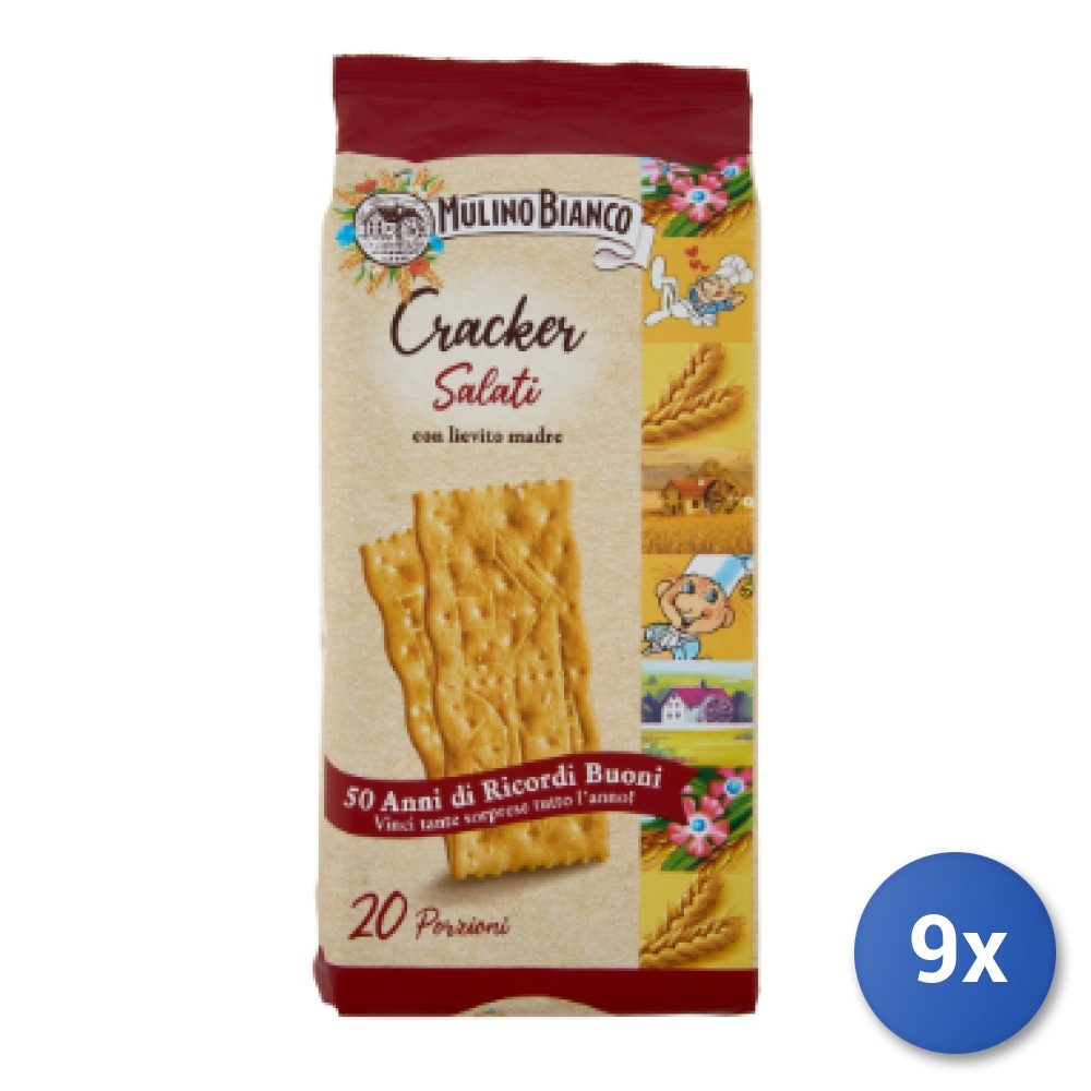 9X Multipack Crackers Mulino Bianco Salty 17.64 Oz